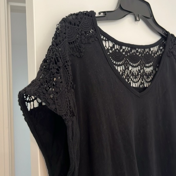 Sonoma Black Cotton Embroidered Muscle Tee Sixe XL - Picture 2 of 7